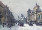 Widok na Plac Zamkowy zim